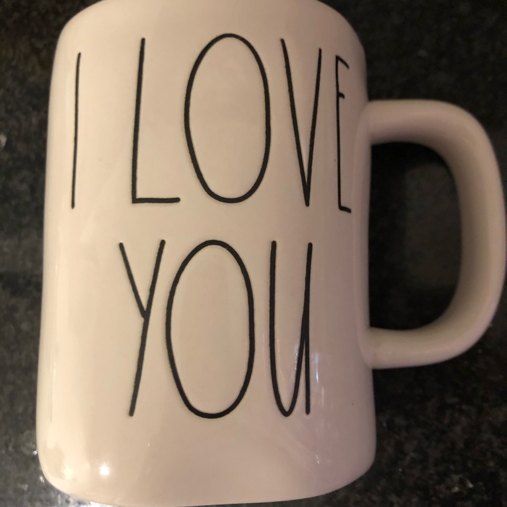 Rae Dunn Clay Long Letter (LL) I Love You mug